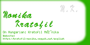 monika kratofil business card